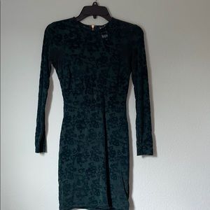 Green lace mini dress
